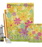 Welcome Daisy Garden - Sweet Home Inspirational Vertical Impressions Decorative Flags HG100052 Made In USA