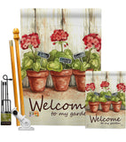 Welcome To My Garden - Sweet Home Inspirational Vertical Impressions Decorative Flags HG100064 Made In USA