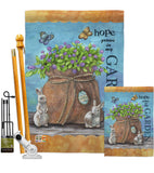 Welcome Hope Grows - Sweet Home Inspirational Vertical Impressions Decorative Flags HG100066 Made In USA