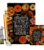 Family is Heart - Sweet Home Inspirational Vertical Impressions Decorative Flags HG100076 Made In USA