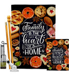 Family is Heart - Sweet Home Inspirational Vertical Impressions Decorative Flags HG100076 Made In USA