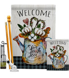 Cotton Bouquet - Sweet Home Inspirational Vertical Impressions Decorative Flags HG100079 Made In USA