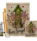 Live Simple - Sweet Home Inspirational Vertical Impressions Decorative Flags HG100082 Made In USA