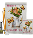 Friends & Family - Sweet Home Inspirational Vertical Impressions Decorative Flags HG100087 Made In USA