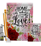 Home Love Is - Sweet Home Inspirational Vertical Impressions Decorative Flags HG130385 Made In USA