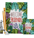 Welcome Friends - Sweet Home Inspirational Vertical Impressions Decorative Flags HG137115 Made In USA