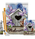 Sweet Bird House - Sweet Home Inspirational Vertical Impressions Decorative Flags HG137232 Made In USA