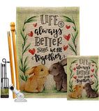 When We Are Together - Sweet Home Inspirational Vertical Impressions Decorative Flags HG137505 Made In USA