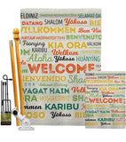 Always Welcome - Sweet Home Inspirational Vertical Impressions Decorative Flags HG137606 Made In USA