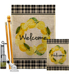 Lemon Wreath - Sweet Home Inspirational Vertical Impressions Decorative Flags HG170025 Made In USA