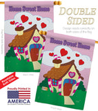 Welcome Home Sweet Home - Sweet Home Inspirational Vertical Impressions Decorative Flags HG100039 Made In USA