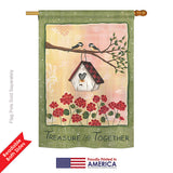 Welcome Treasure Life Together - Sweet Home Inspirational Vertical Impressions Decorative Flags HG100045 Printed In USA