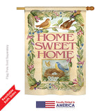 Welcome Birds Spring Time - Sweet Home Inspirational Vertical Impressions Decorative Flags HG100048 Printed In USA