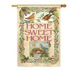 Welcome Birds Spring Time - Sweet Home Inspirational Vertical Impressions Decorative Flags HG100048 Printed In USA