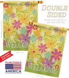 Welcome Daisy Garden - Sweet Home Inspirational Vertical Impressions Decorative Flags HG100052 Made In USA