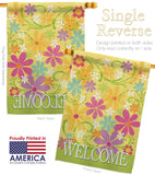 Welcome Daisy Garden - Sweet Home Inspirational Vertical Impressions Decorative Flags HG100052 Made In USA