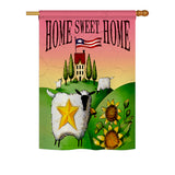 Welcome Sheep Home Sweet Home - Sweet Home Inspirational Vertical Impressions Decorative Flags HG100061 Printed In USA