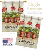 Welcome To My Garden - Sweet Home Inspirational Vertical Impressions Decorative Flags HG100064 Made In USA