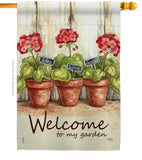 Welcome To My Garden - Sweet Home Inspirational Vertical Impressions Decorative Flags HG100064 Made In USA