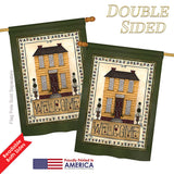Welcome Yellow House - Sweet Home Inspirational Vertical Impressions Decorative Flags HG100068 Printed In USA