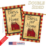 Bless Our Home - Sweet Home Inspirational Vertical Impressions Decorative Flags HG100069 Printed In USA