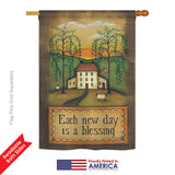 Each New Day - Sweet Home Inspirational Vertical Impressions Decorative Flags HG100072 Printed In USA