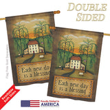 Each New Day - Sweet Home Inspirational Vertical Impressions Decorative Flags HG100072 Printed In USA