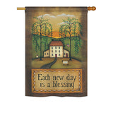 Each New Day - Sweet Home Inspirational Vertical Impressions Decorative Flags HG100072 Printed In USA
