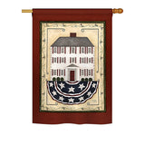 Patriotic White House - Sweet Home Inspirational Vertical Impressions Decorative Flags HG100074 Printed In USA