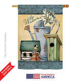 Welcome Spring Garden - Sweet Home Inspirational Vertical Impressions Decorative Flags HG100075 Printed In USA