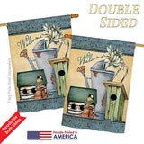 Welcome Spring Garden - Sweet Home Inspirational Vertical Impressions Decorative Flags HG100075 Printed In USA