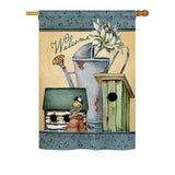 Welcome Spring Garden - Sweet Home Inspirational Vertical Impressions Decorative Flags HG100075 Printed In USA