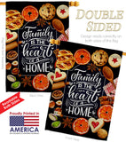 Family is Heart - Sweet Home Inspirational Vertical Impressions Decorative Flags HG100076 Made In USA