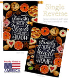 Family is Heart - Sweet Home Inspirational Vertical Impressions Decorative Flags HG100076 Made In USA