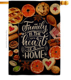 Family is Heart - Sweet Home Inspirational Vertical Impressions Decorative Flags HG100076 Made In USA