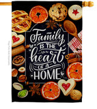 Family is Heart - Sweet Home Inspirational Vertical Impressions Decorative Flags HG100076 Made In USA