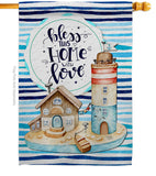 Bless Home Love - Sweet Home Inspirational Vertical Impressions Decorative Flags HG100083 Made In USA