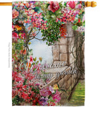 My Colorful Garden - Sweet Home Inspirational Vertical Impressions Decorative Flags HG100085 Made In USA