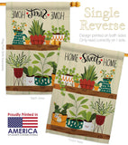 Group Plants - Sweet Home Inspirational Vertical Impressions Decorative Flags HG100086 Made In USA