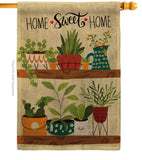 Group Plants - Sweet Home Inspirational Vertical Impressions Decorative Flags HG100086 Made In USA