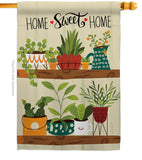 Group Plants - Sweet Home Inspirational Vertical Impressions Decorative Flags HG100086 Made In USA