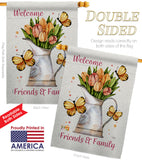 Friends & Family - Sweet Home Inspirational Vertical Impressions Decorative Flags HG100087 Made In USA