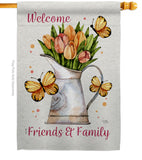 Friends & Family - Sweet Home Inspirational Vertical Impressions Decorative Flags HG100087 Made In USA
