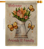 Friends & Family - Sweet Home Inspirational Vertical Impressions Decorative Flags HG100087 Made In USA