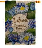 Blue Lotus - Sweet Home Inspirational Vertical Impressions Decorative Flags HG120250 Made In USA