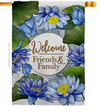 Blue Lotus - Sweet Home Inspirational Vertical Impressions Decorative Flags HG120250 Made In USA