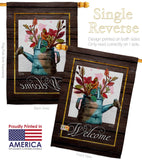 Welcome Waterin Can - Sweet Home Inspirational Vertical Impressions Decorative Flags HG130357 Made In USA