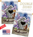 Sweet Bird House - Sweet Home Inspirational Vertical Impressions Decorative Flags HG137232 Made In USA