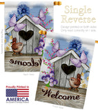 Sweet Bird House - Sweet Home Inspirational Vertical Impressions Decorative Flags HG137232 Made In USA