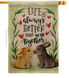 When We Are Together - Sweet Home Inspirational Vertical Impressions Decorative Flags HG137505 Made In USA
